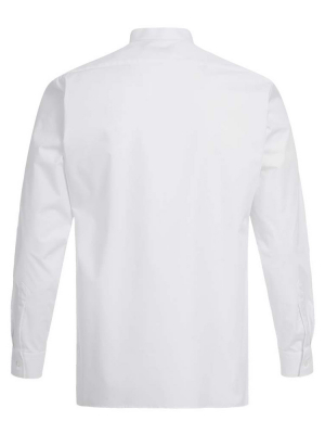 Hemd Stehkragen Weiss